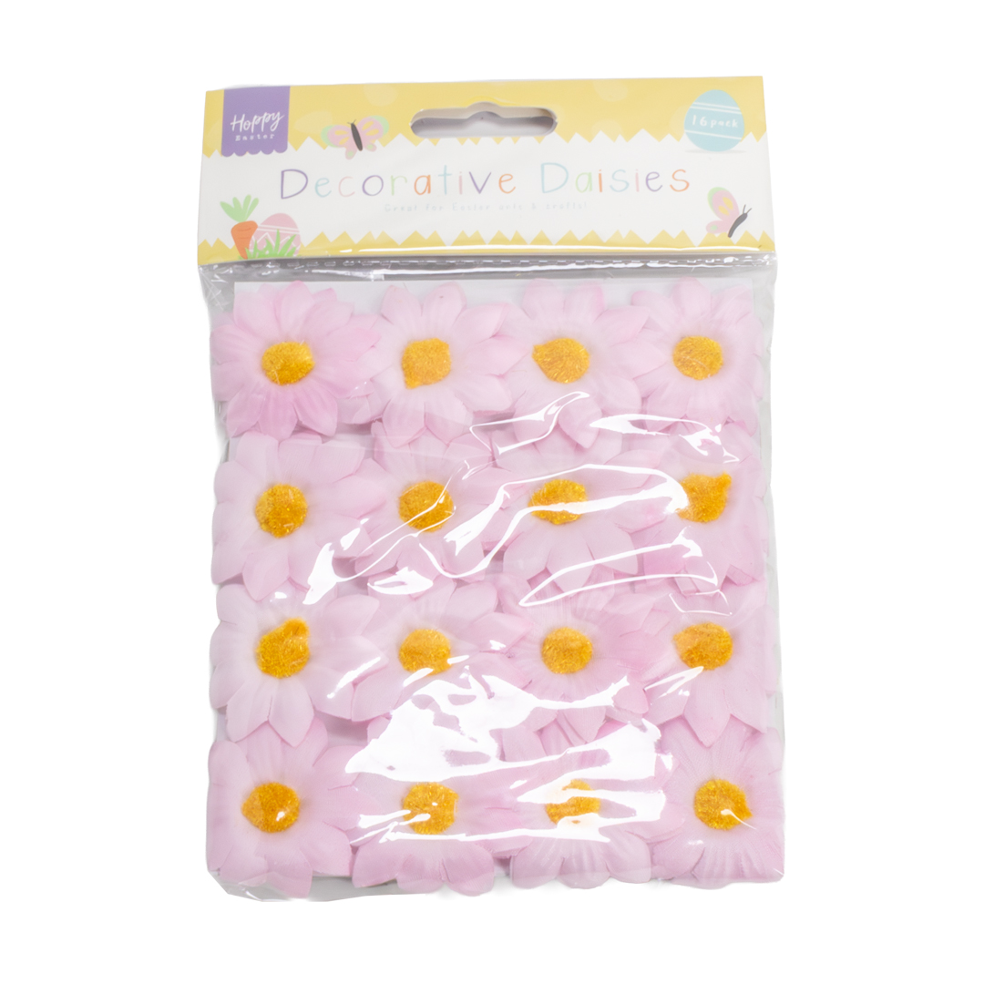 Easter Pink Decorative Daisies - Pack of 16 Product Gallery Image