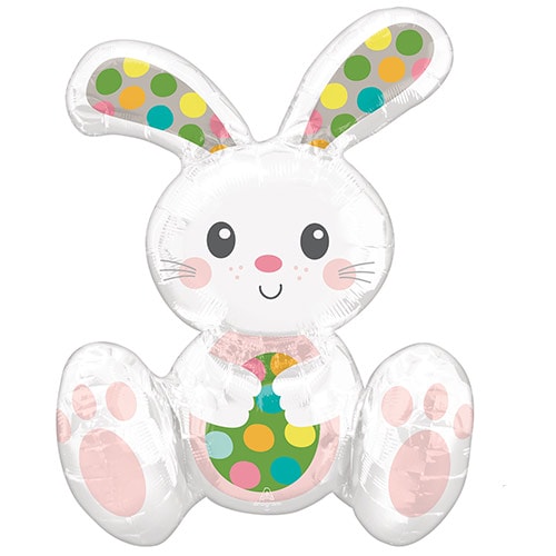 Easter Sitting Bunny Air Fill Foil Balloon 50cm / 20 in Product Image