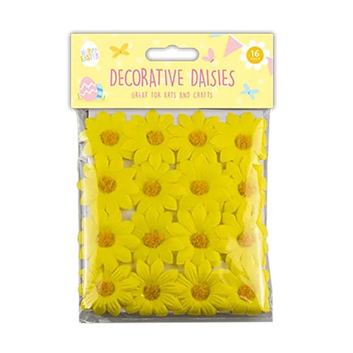 Easter Yellow Decorative Daisies - Pack of 16 Product Gallery Image