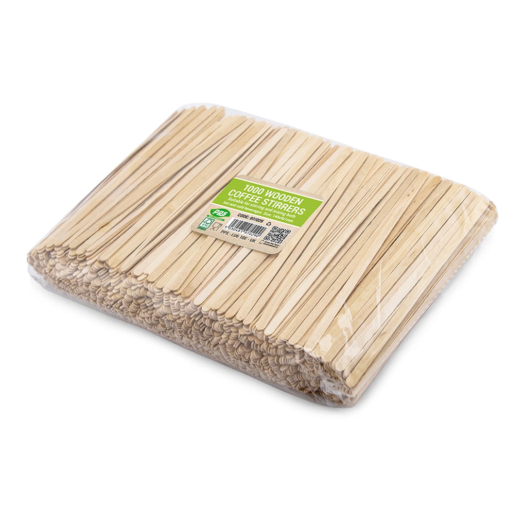 Eco Friendly Wooden Coffee Stirrers for Hot Drinks 14cm - Pack of 1000 View 3