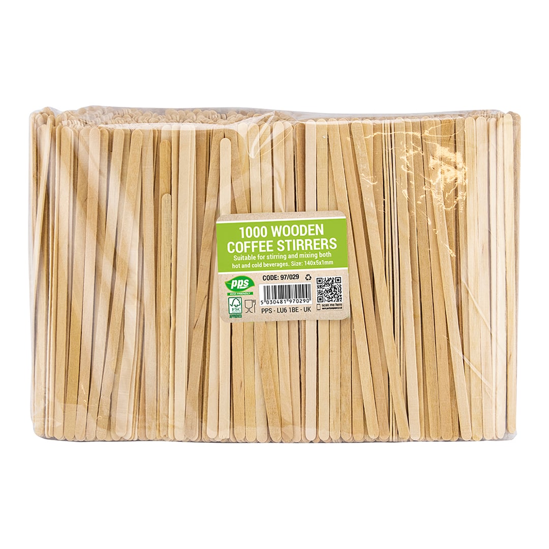 Eco Friendly Wooden Coffee Stirrers for Hot Drinks 14cm - Pack of 1000 View 4