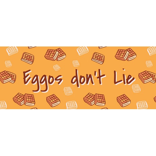 Eggos Don't Lie Waffles Orange Strange Thing PVC Party Sign Decoration Product Image