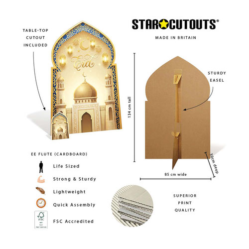 Eid Mosque Decoration Lifesize Cardboard Cutout 134cm Product Gallery Image