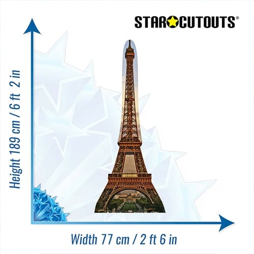 Eiffel Tower Lifesize Cardboard Cutout 189cm Product Gallery Image