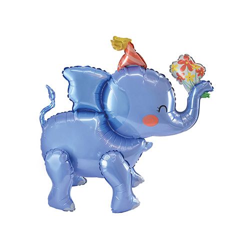 Elephant 3D Standing Shaped Air Fill Foil Balloon 60cm / 24 in