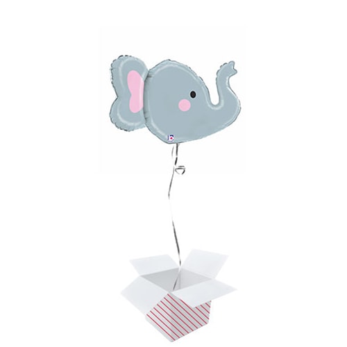 Elephant Multi-Sided Helium Foil Giant Balloon - Inflated Balloon in a Box Product Gallery Image
