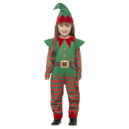 Elf Christmas Fancy Dress Costume Toddler Unisex Age 3-4 Product Gallery Image