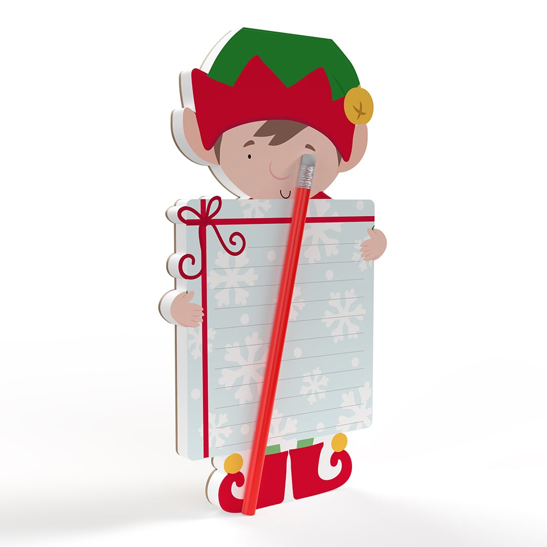 Elf Christmas Notebook with Pencil