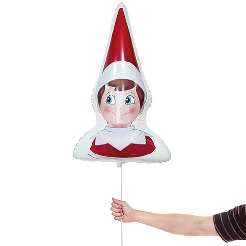 Elf on the Shelf Christmas Shaped Head Giant Helium Foil Balloon 81cm / 32 in Product Gallery Image