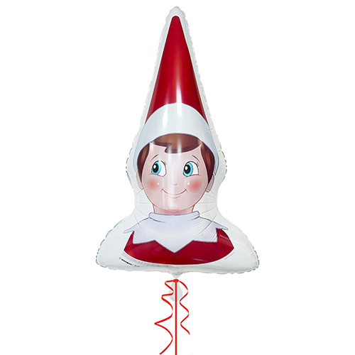 Elf on the Shelf Christmas Shaped Head Giant Helium Foil Balloon 81cm / 32 in Product Gallery Image