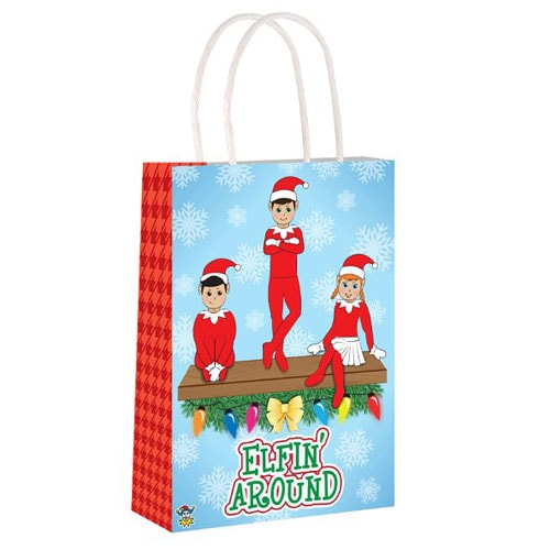 Elfin Around Christmas Paper Bag with Handles 21cm Product Gallery Image