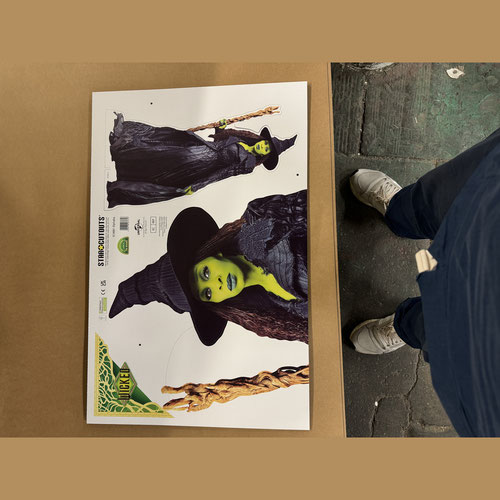 Elphaba Broomstick Universal Pictures Wicked For Good Cynthia Erivo Lifesize Cardboard Cutout 180cm Product Gallery Image