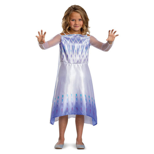 Elsa Snow Queen Disney Frozen Basic Girls Fancy Dress Costume Kids Medium - Age 7-8 Product Gallery Image