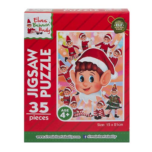 Elves Behavin' Badly Christmas Jigsaw Puzzle Product Image