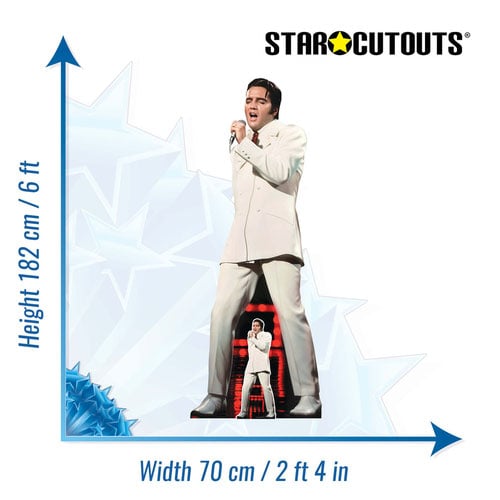 Elvis '68 Special White Suit Lifesize Cardboard Cutout 182cm Product Gallery Image