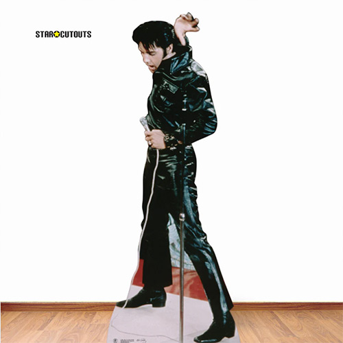 Elvis Presley Black Leather Lifesize Cardboard Cutout 184cm Product Gallery Image