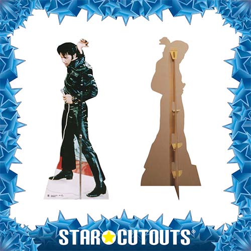 Elvis Presley Black Leather Lifesize Cardboard Cutout 184cm Product Gallery Image