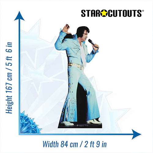 Elvis Presley Blue Jumpsuit Lifesize Cardboard Cutout 167cm Product Gallery Image