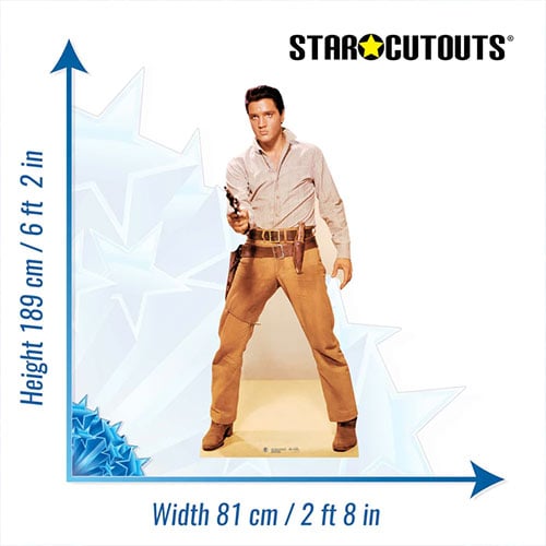 Elvis Presley Gunfight Lifesize Cardboard Cutout 189cm Product Gallery Image