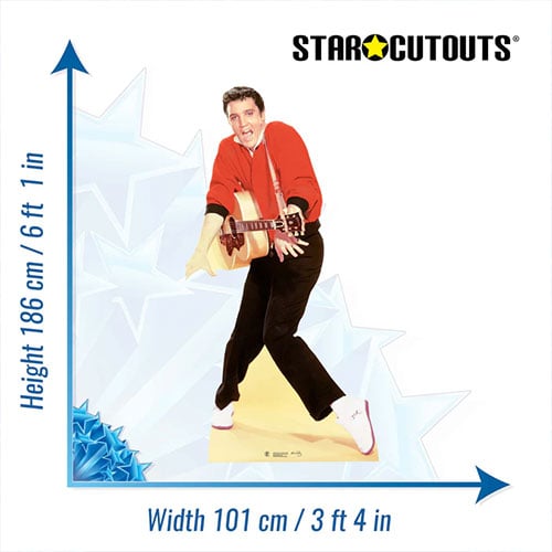 Elvis Presley Red Jacket & Guitar Lifesize Cardboard Cutout 186cm Product Gallery Image