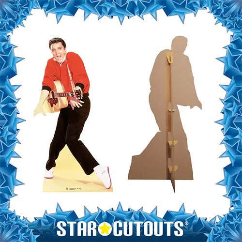 Elvis Presley Red Jacket & Guitar Lifesize Cardboard Cutout 186cm Product Gallery Image