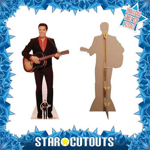 Elvis Presley Red Shirt & Guitar Lifesize Cardboard Cutout 180cm Product Gallery Image
