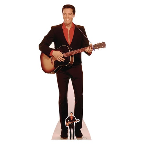 Elvis Presley Red Shirt & Guitar Lifesize Cardboard Cutout 180cm Product Gallery Image