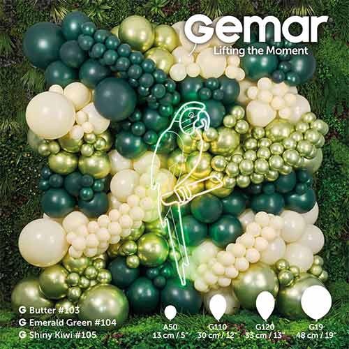 Emerald Green Bio Latex Balloons 33cm / 13 in - Pack of 50 Product Gallery Image