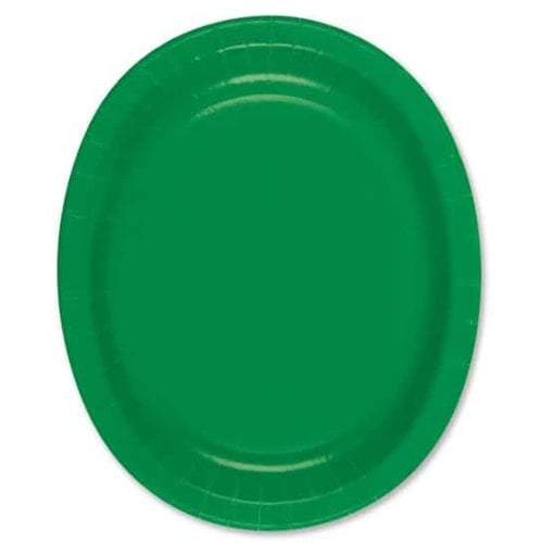 Emerald Green Oval Paper Plate - 30cm Product Image