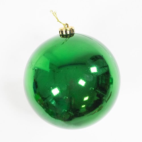 Emerald Green Shiny Shatterproof Christmas Bauble 15cm Product Gallery Image