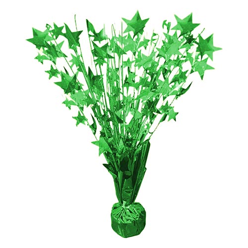 Emerald Green Star Balloon Weight Centrepiece 36cm Product Image