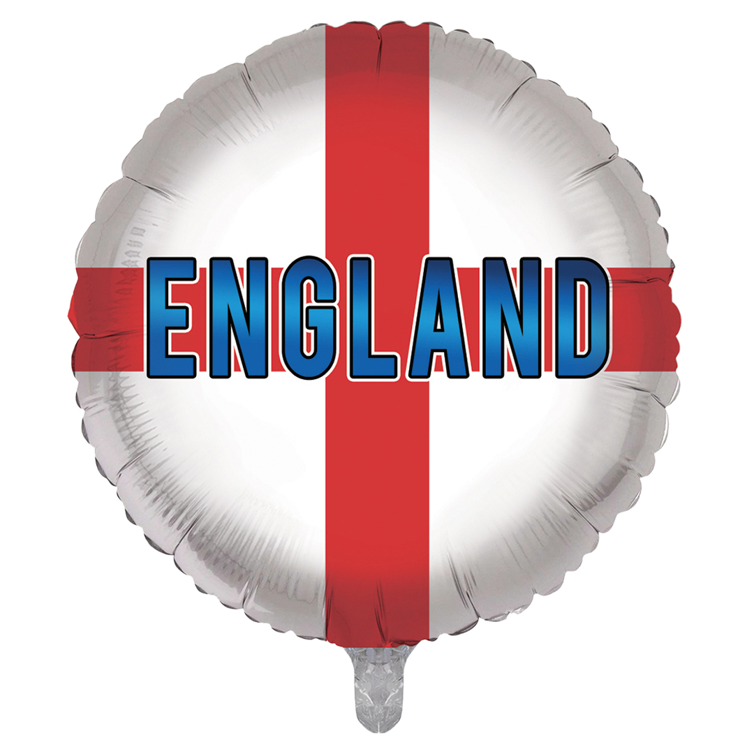 England Flag Round Foil Helium Balloon 46cm / 18 in