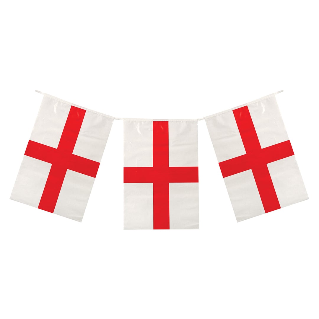England St George's Day Plastic Flag Bunting 4m Product Gallery Image