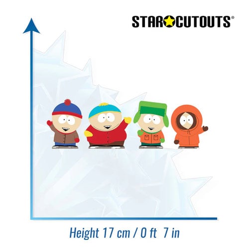 Eric Cartman, Stan Marsh, Kyle Broflovski and Kenny McCormick South Park Table Top Cardboard Cutouts - Pack of 4 Product Gallery Image
