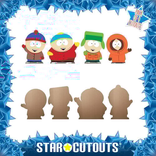Eric Cartman, Stan Marsh, Kyle Broflovski and Kenny McCormick South Park Table Top Cardboard Cutouts - Pack of 4 Product Gallery Image