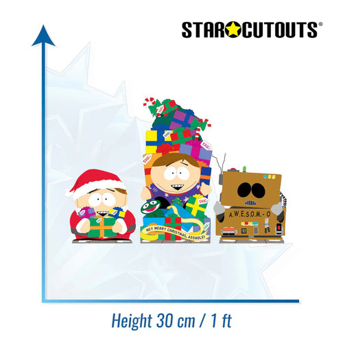 Eric Cartman Festive South Park Table Top Cardboard Cutouts - Pack of 3 Product Gallery Image