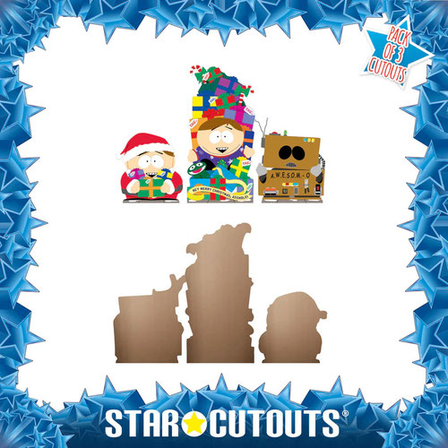 Eric Cartman Festive South Park Table Top Cardboard Cutouts - Pack of 3 Product Gallery Image