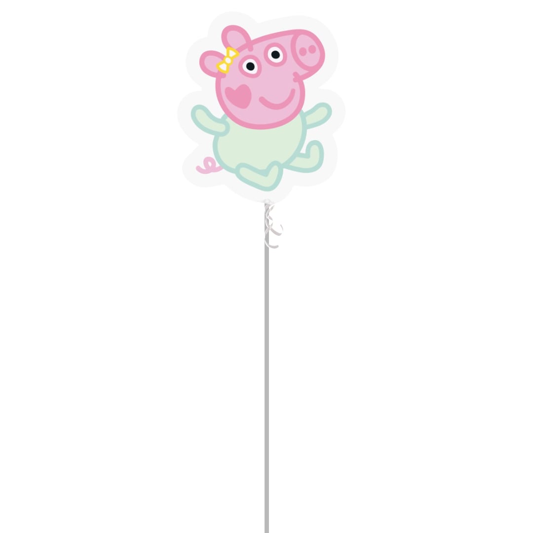 Evie Peppa Pig Shaped Foil Balloon - Inflated Balloon In A Box Product Gallery Image