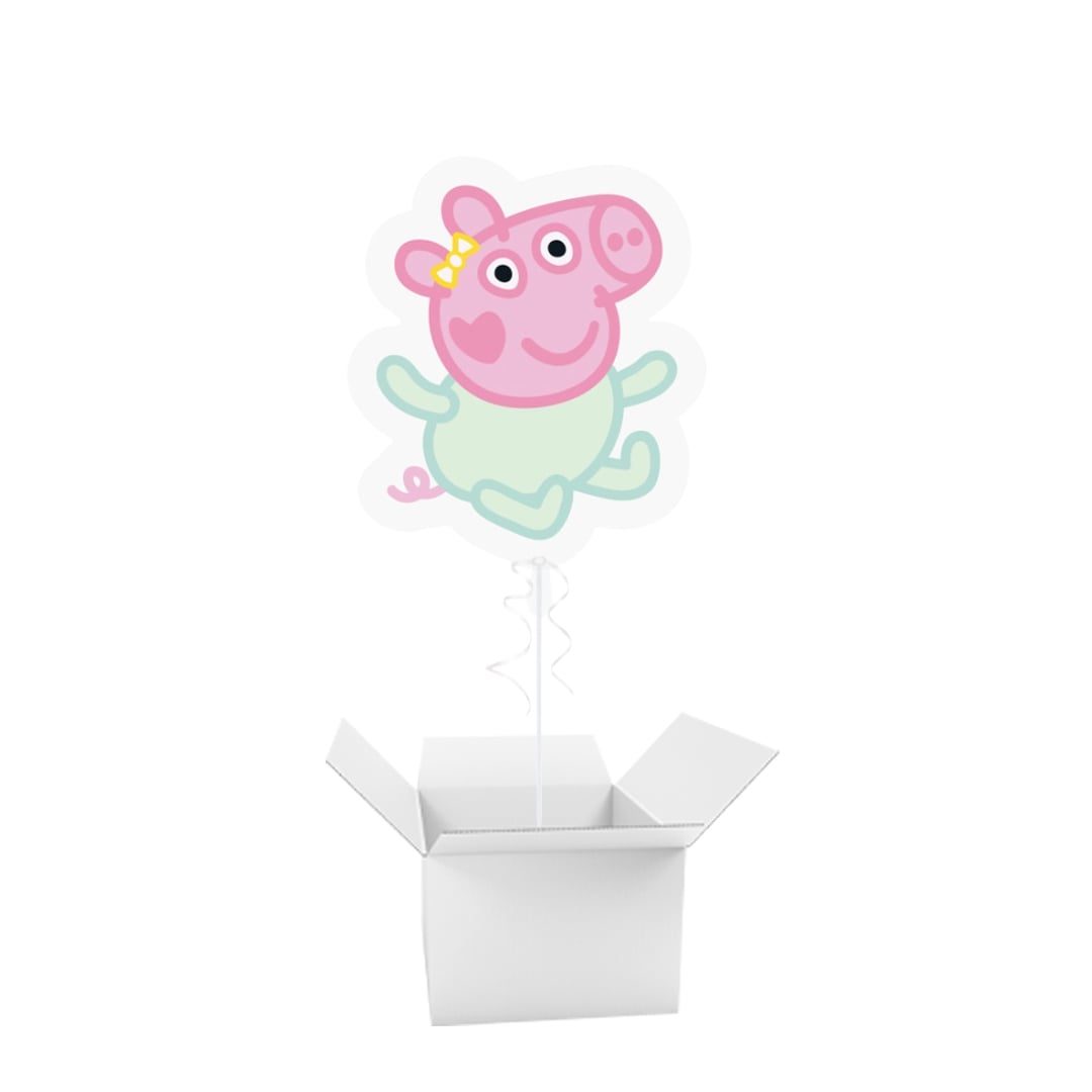 Evie Peppa Pig Shaped Foil Balloon - Inflated Balloon In A Box