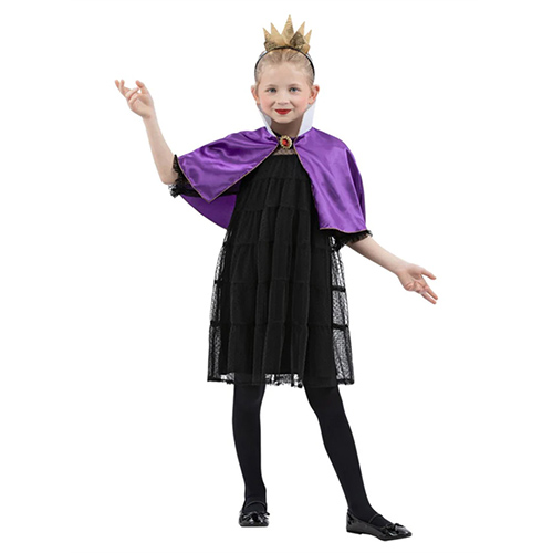 Evil Queen Girls Fancy Dress Kids Costume Kit One Size Product Gallery Image