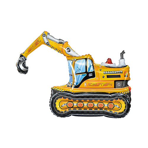 Excavator 3D Standing Shaped Air Fill Foil Balloon 89cm / 35 in
