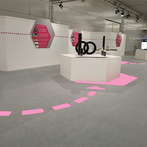 1 Metre Exhibition Quality Ribbed Heavy Duty Candy Pink Carpet Runner 1 Metre Wide Product Gallery Image
