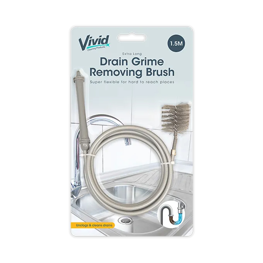 Extra Long Drain Grime Removing Brush 1.5m