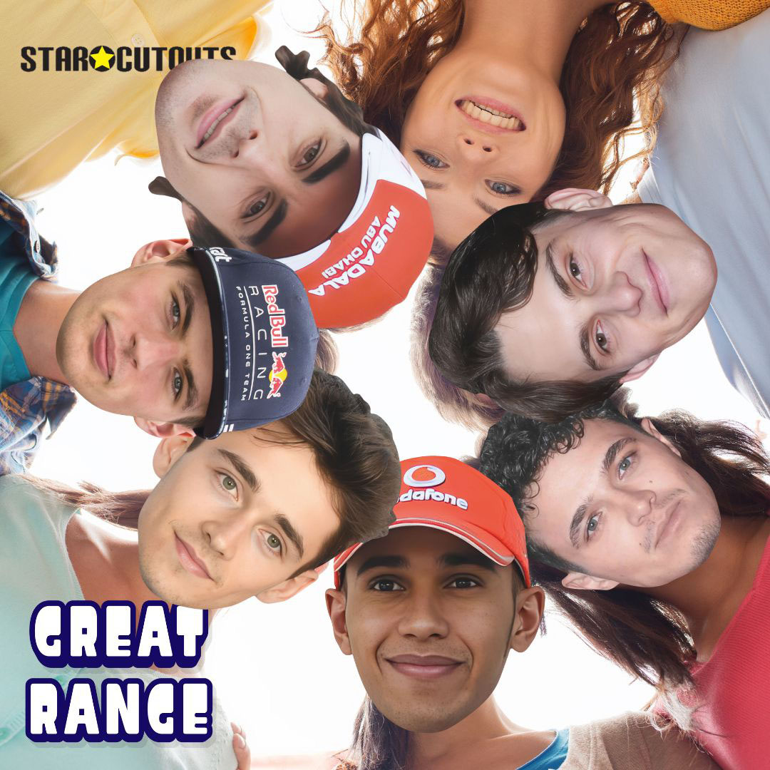 F1 Racers Cardboard Face Masks - Pack of 6 Product Gallery Image