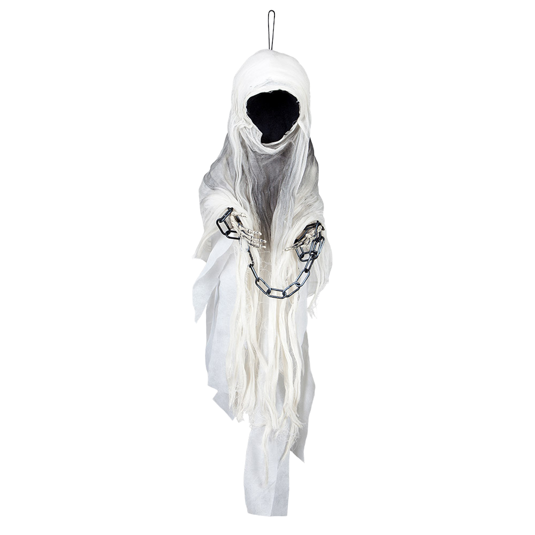 Faceless Ghost Halloween Hanging Prop Decoration 1m View 2