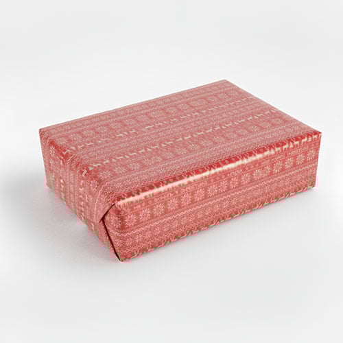 Fair Isle Merry Christmas Recyclable Kraft Gift Wrapping Paper Roll 4m