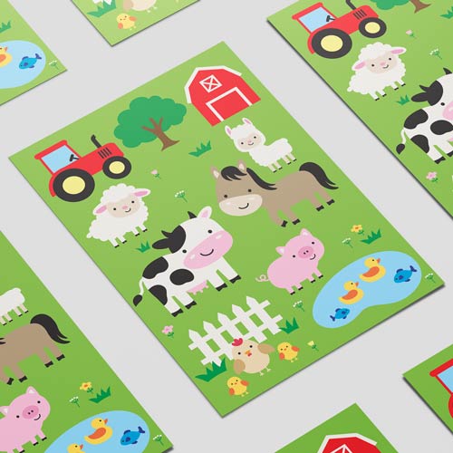 Farm Animals Design Poster PVC Party Sign Decoration Product Gallery Image