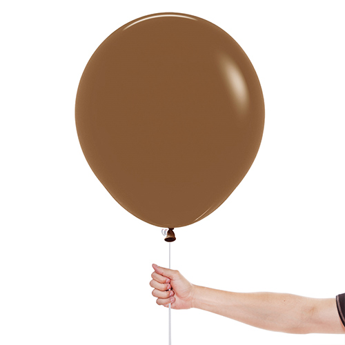 Fashion Solid Coffee Brown Sempertex Biodegradable Latex Balloons 45cm / 18 in - Pack of 25 Product Gallery Image