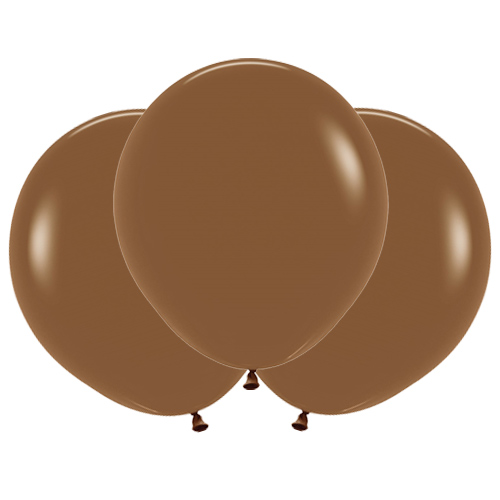 Fashion Solid Coffee Brown Sempertex Biodegradable Latex Balloons 45cm / 18 in - Pack of 25 Product Gallery Image