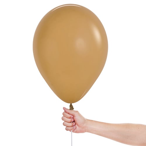 Fashion Solid Latte Brown Sempertex Biodegradable Latex Balloons 30cm / 12 in - Pack of 50 Product Gallery Image